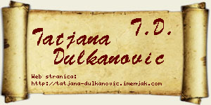 Tatjana Dulkanović vizit kartica